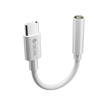 DEVIA USB-C to 3.5mm Jack Adapter (White) 
