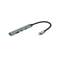 DEVIA Lite1 USB-C Hub 4 in 1 (Grey Dark) 