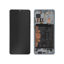 Complete Screen White Pearlescent Huawei P30 Pro (Battery integrated)