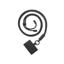 FAIRPLAY Phone strap 120cm FLORA (Black/Grey)