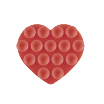 Suction Cup Holder Heart (Red)