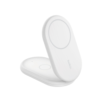 BELKIN Wireless Charging Station 2-in-1 with Qi2 (15W) (White)