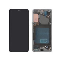 Complete Screen White Galaxy S21 5G (G991B) (With frame)