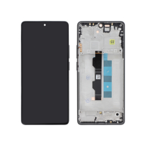 Complete Screen Black Poco M6 Pro (With Frame) (ReLife)