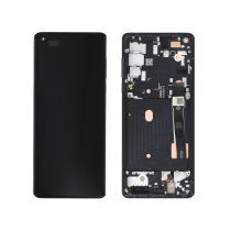Complete Screen Black Motorola Edge 2020 (XT2063) (With frame) (ReLife)