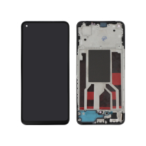 Complete Screen Black OLED Oppo Reno8 5G (With frame)