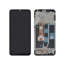 Complete Screen Black Oppo A16 (With frame)