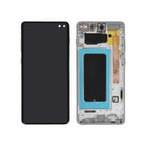 Complete Screen White Galaxy S10+ (G975F) (With frame)