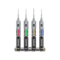 MECHANIC Pack of 4 LED Screwdrivers with Magnetic Charging Station (Firefly)