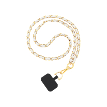 FAIRPLAY Phone lanyard Leather 120cm DALIA (White)
