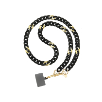 FAIRPLAY Phone Lanyard 120cm GIULIA (Black/Gold)