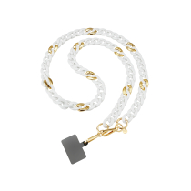 FAIRPLAY Phone lanyard 120cm GIULIA (White/Gold)