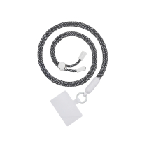 FAIRPLAY Phone strap 120cm FLORA (White/Black)