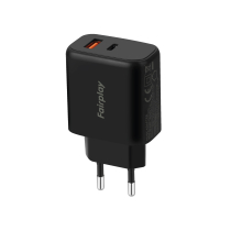 FAIRPLAY Charger 45W (USB-A + USB-C) (Black)