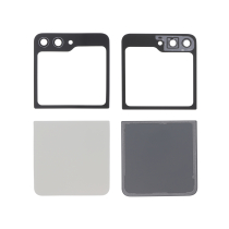 Back Cover Complete Cream Galaxy Z Flip5 (F731B) (Without logo)