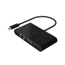 BELKIN USB-C Multimedia + Charging Adapter (GBE, HDMI, VGA, USB-A) 100W