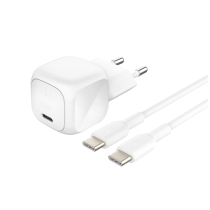 BELKIN Wall Charger 20W + USB-C to USB-C Cable 1m (White)