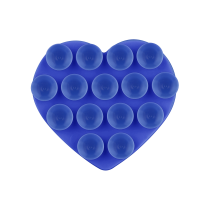 Suction Cup Holder Heart (Dark Blue)