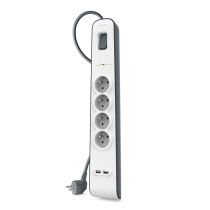 BELKIN Power Strip/Surge Protector 4 outlets + 2 USB (2m)
