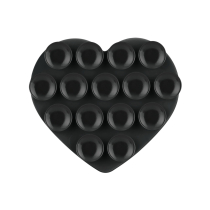 Suction Cup Holder Heart (Black)