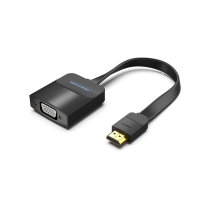 VENTION Flat HDMI to VGA Converter with Female Micro USB + Audio Port