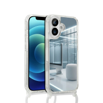 COVERME Case Mirror iPhone 16 Plus (Phone Strap White)
