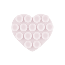 Suction Cup Holder Heart (Light Pink)