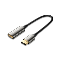 VENTION Braided DP Male to HDMI Female Converter 8K 0.25m (Black)
