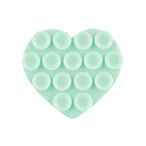 Suction Cup Holder Heart (Lagoon Green)