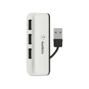BELKIN 4 Port USB 2.0 Travel Hub (White)
