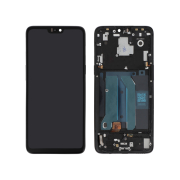 Complete Screen Black OnePlus 6 (With Frame)