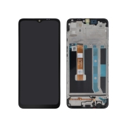 Complete Screen Black Oppo A15 (With Frame) (ReLife)