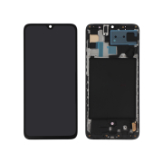 Complete Screen OLED Black Galaxy A70 (A705F) (With Frame)