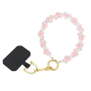FAIRPLAY Phone Charm Chain 30 cm (Pink Heart Beads)