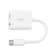 BELKIN USB-C to Jack/USB-C Adaptor (White)