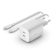 BELKIN USB-C Charger 65 W + USB-C Cable (2 USB-C)